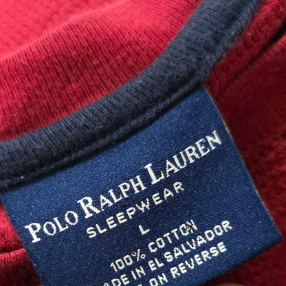 Playera Manga Larga Ralph Lauren Grande L Rojo Pony Azul
