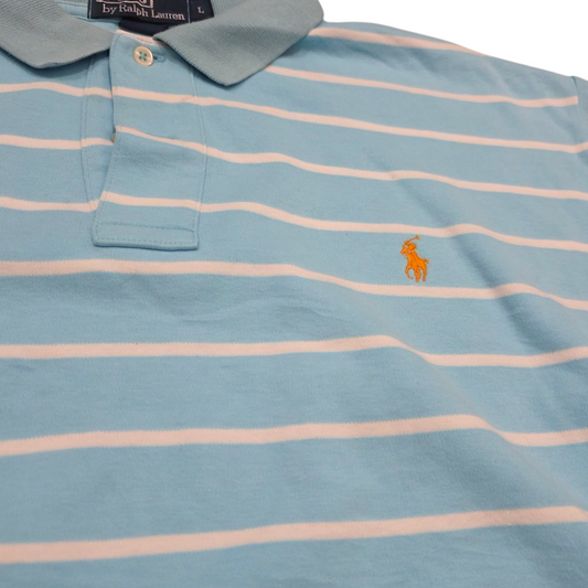 Playera Polo Ralph Lauren Grande L Agua Con Lineas Blancas