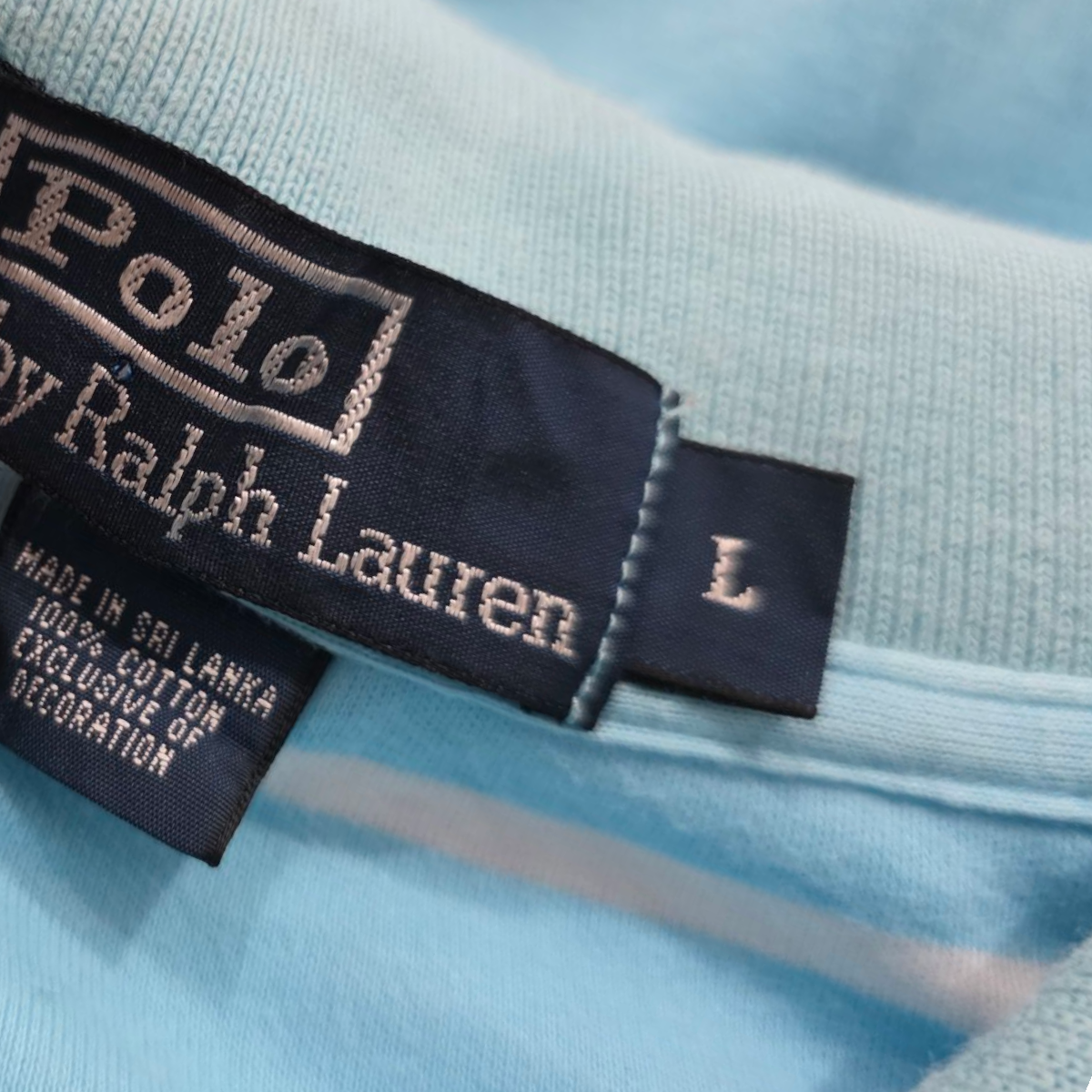 Playera Polo Ralph Lauren Grande L Agua Con Lineas Blancas