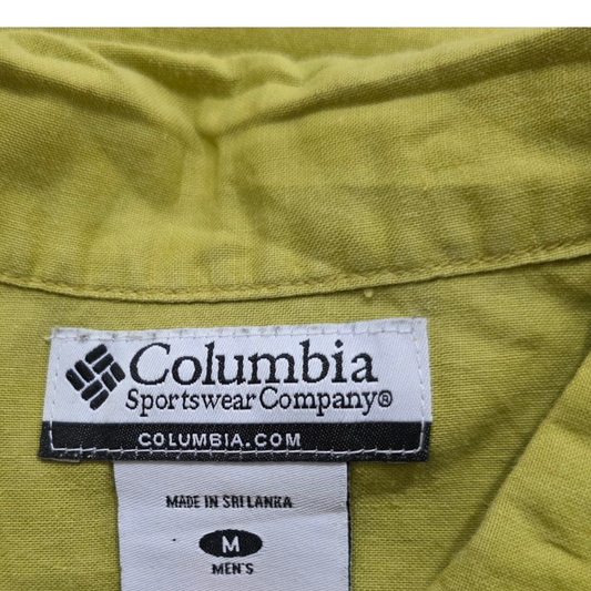 Camisa Manga Corta Columbia Mediana M Amarillo