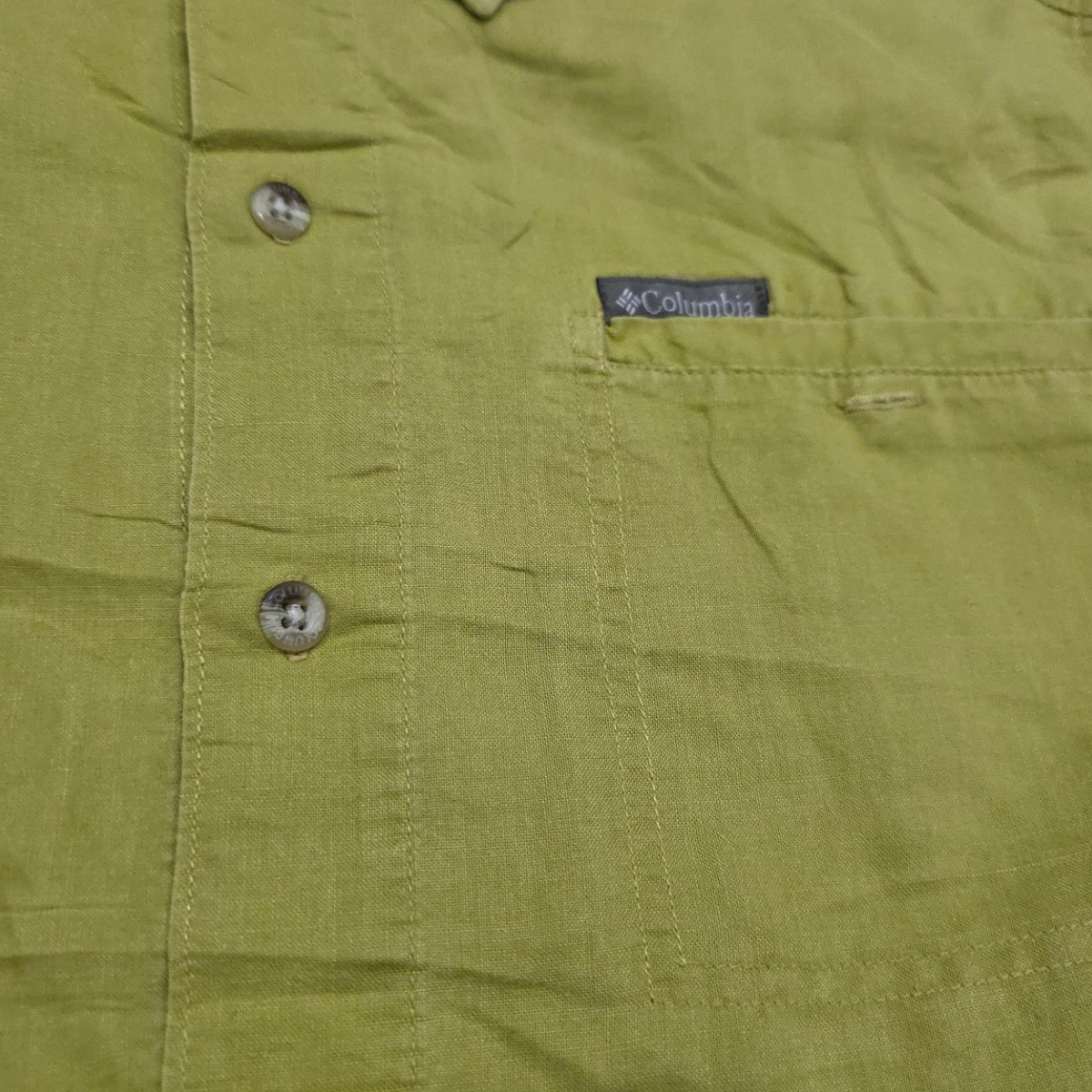 Camisa Manga Corta Columbia Mediana M Amarillo