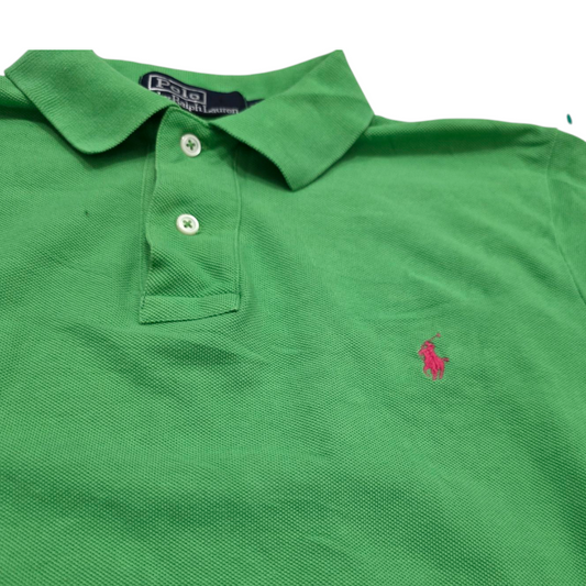 Playera Polo Slim Fit Ralph Lauren Chico S Verde