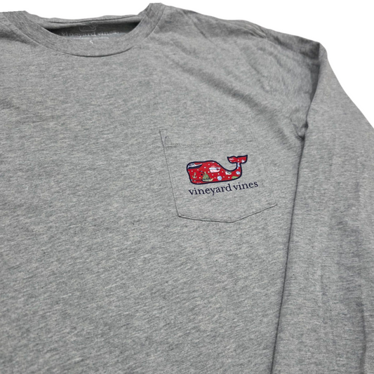 Playera Manga Larga Vineyard Vines Chico S Gris