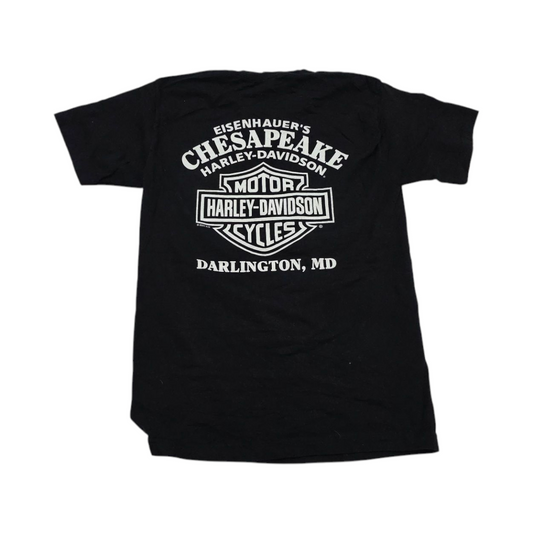 Playera Santa Calavera Harley Davidson Chico S Negro