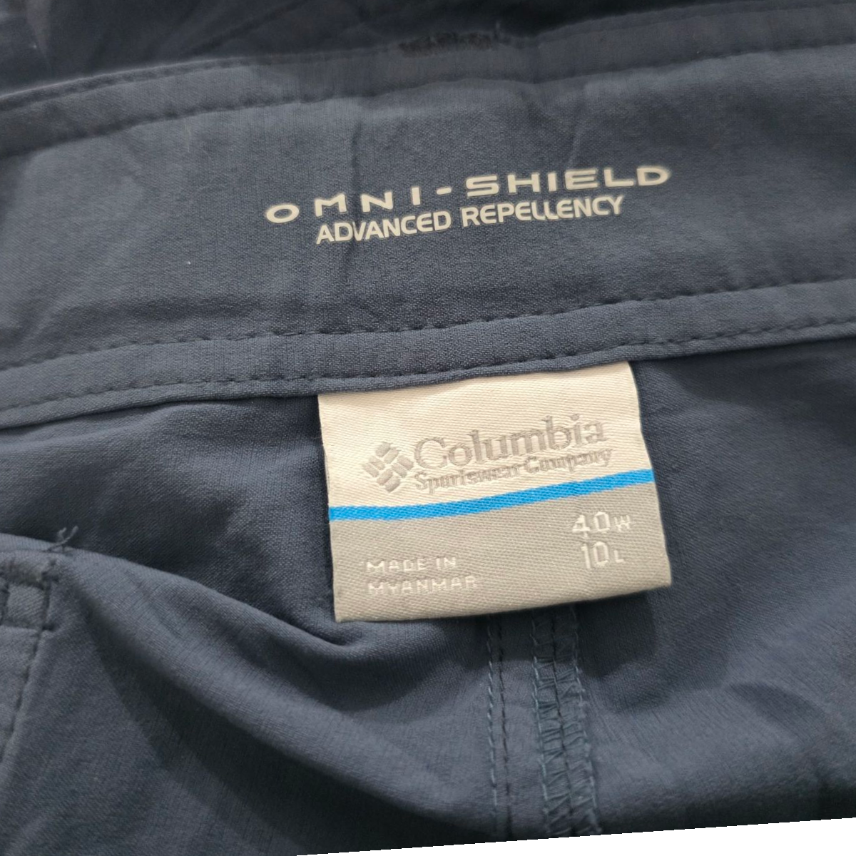 Short Con Cinturon Columbia Talla 40 Azul