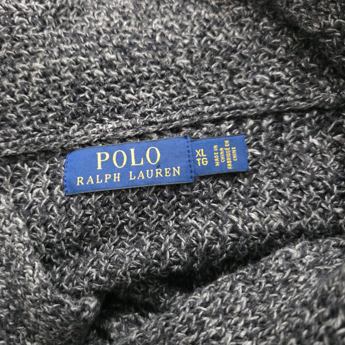 Cardigan Ralph Lauren Xgrande Xl Gris Botones