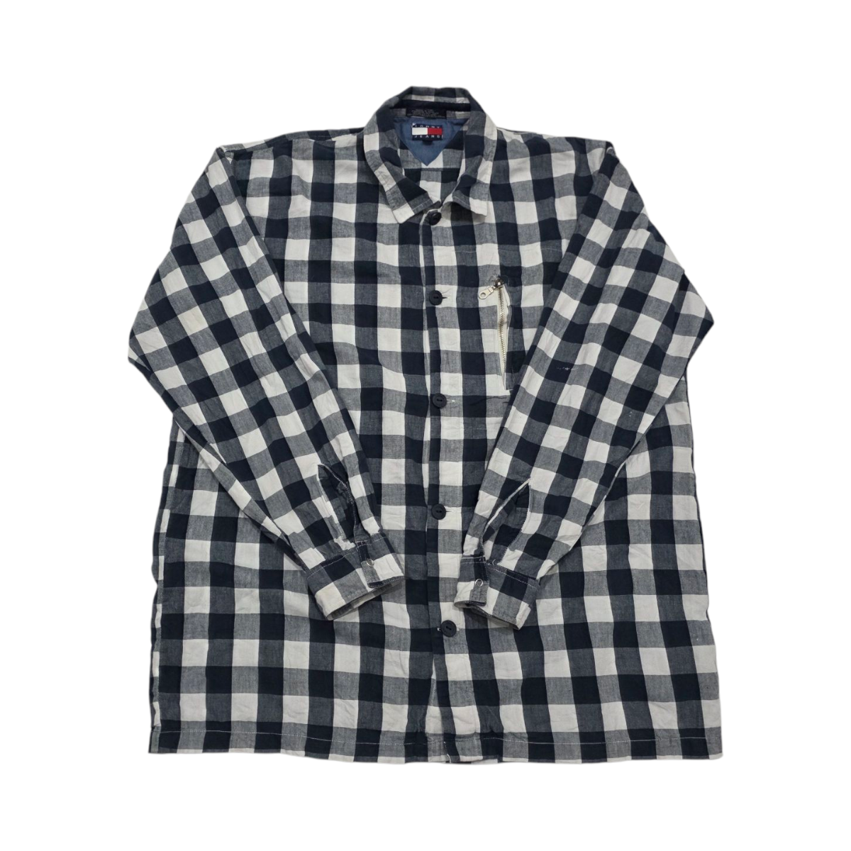 Camisa Tommy Hilfiger Xgrande Xl Vintage Azul Cuadro