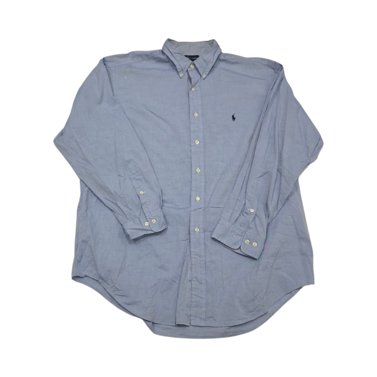 Camisa Ralph Lauren Xgrande Xl 17 34-35 Yarmouth Azul