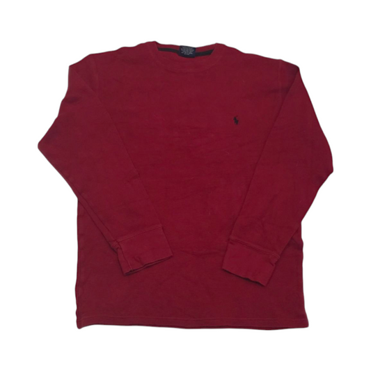 Playera Manga Larga Ralph Lauren Grande L Rojo Pony Negro