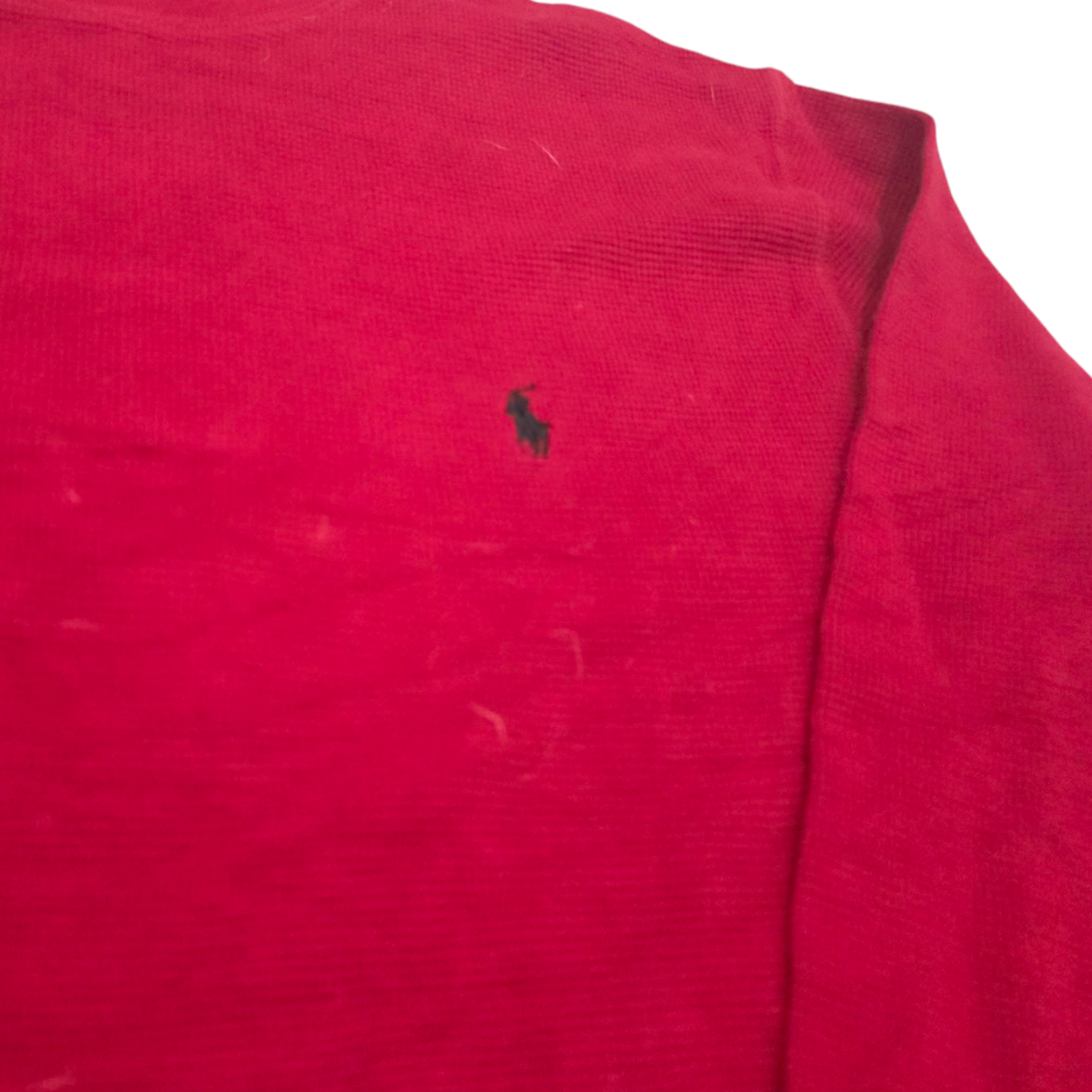 Playera Manga Larga Ralph Lauren Grande L Rojo Pony Negro