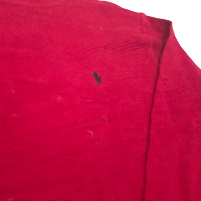 Playera Manga Larga Ralph Lauren Grande L Rojo Pony Negro