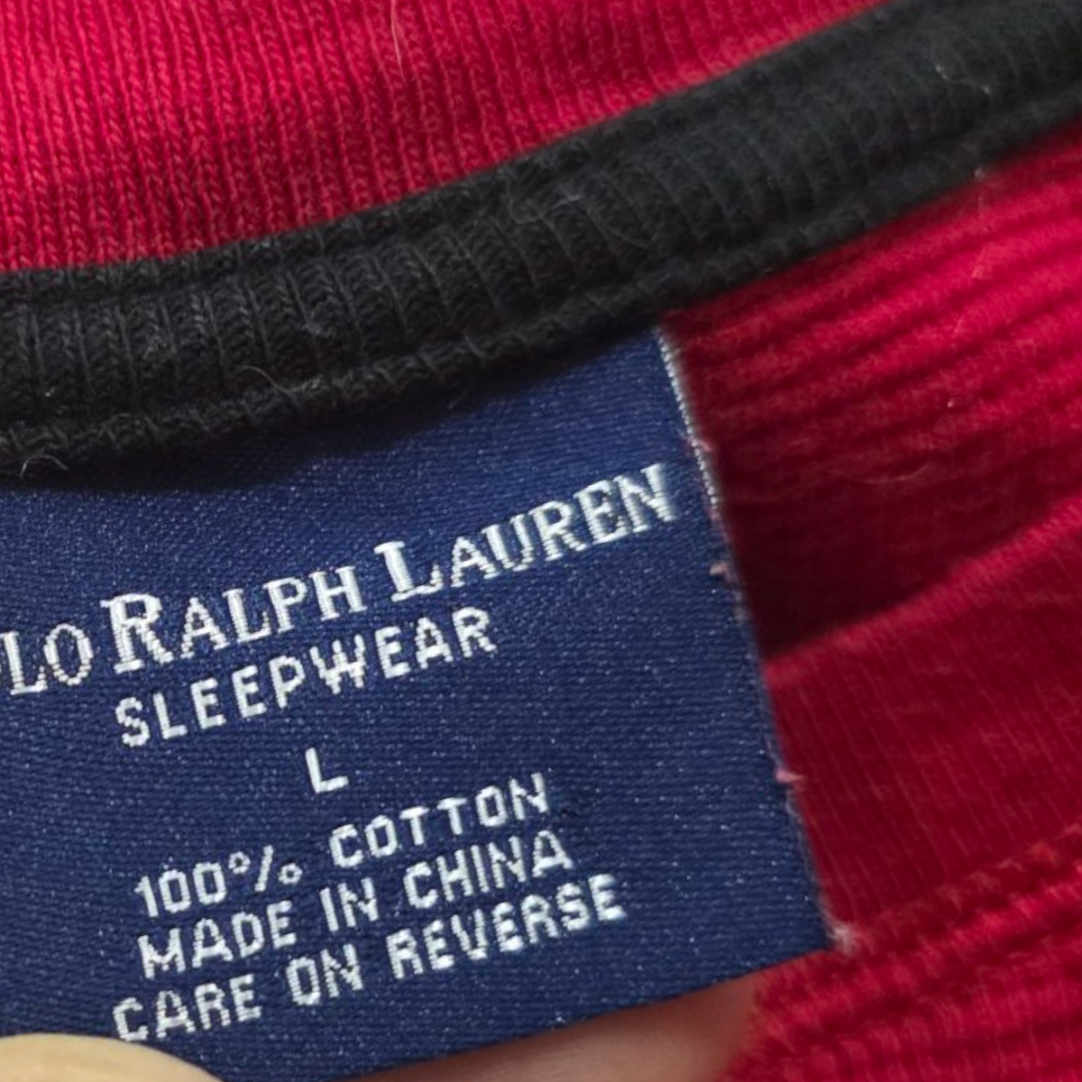 Playera Manga Larga Ralph Lauren Grande L Rojo Pony Negro
