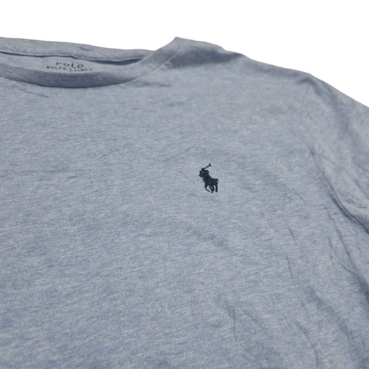 Playera Ralph Lauren Grande L Custom Slimfit Azul Claro