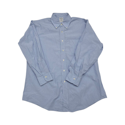 Camisa Brooks Brothers Grande L 16 1/2 33 Regent Azul Claro