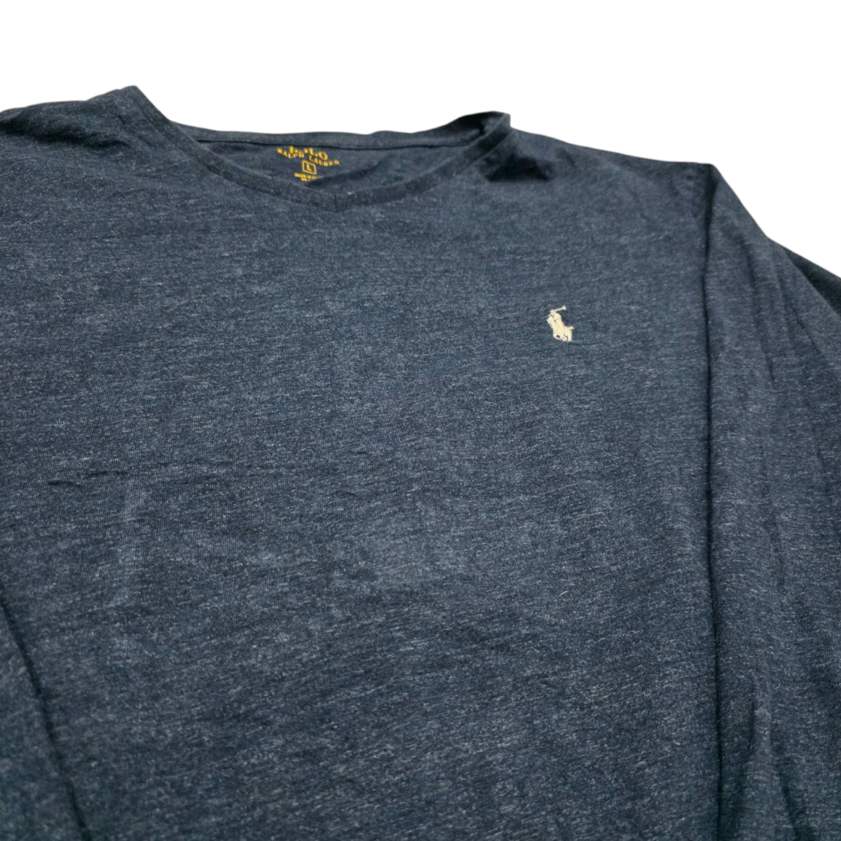 Playera Manga Larga Ralph Lauren Grande L Azul Pony Blanco
