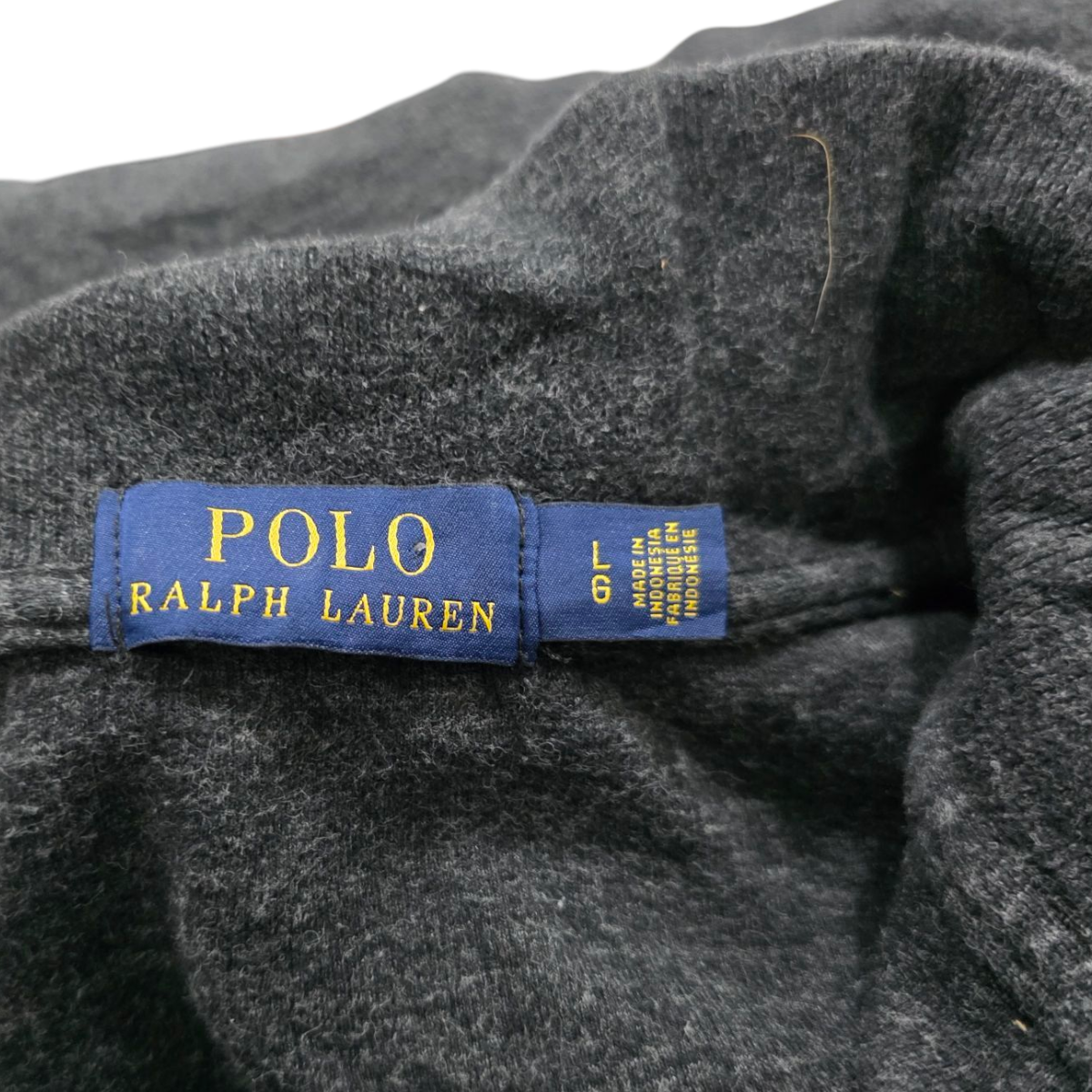 Sueter Ralph Lauren Grande L Gris Oscuro Pony Rojo