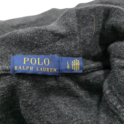Sueter Ralph Lauren Grande L Gris Oscuro Pony Rojo