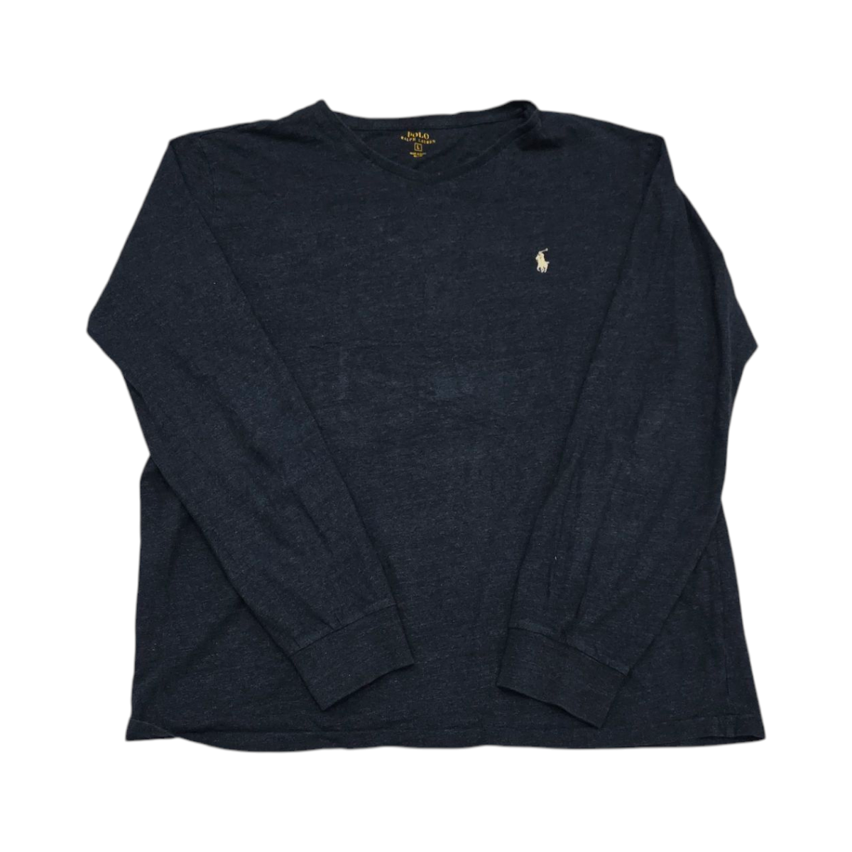 Playera Manga Larga Ralph Lauren Grande L Azul Pony Blanco