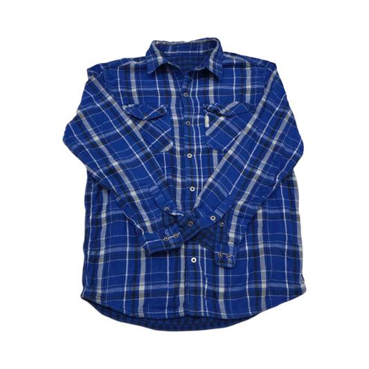 Camisa Columbia Mediana M Azul Cuadro