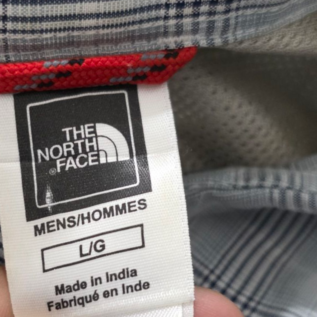 Camisa Manga Corta The North Face Grande L Cuadro Gris Azul