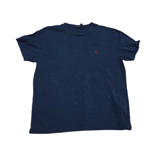 Playera Ralph Lauren Grande L Azul Deslavado Pony Rojo