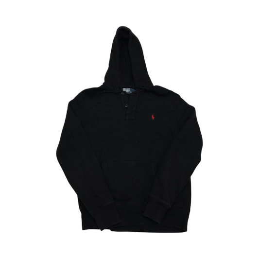 Sudadera Ralph Lauren Mediana M Negro Pony Rojo
