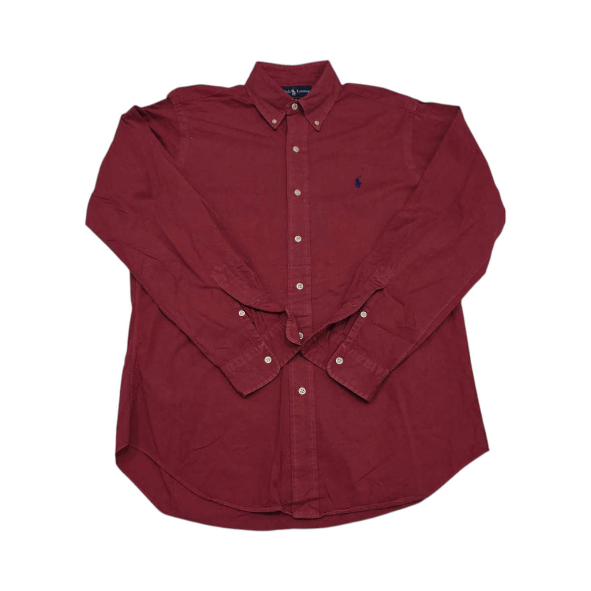 Camisa Ralph Lauren Mediana M Classic Fit Coral Pony Azul