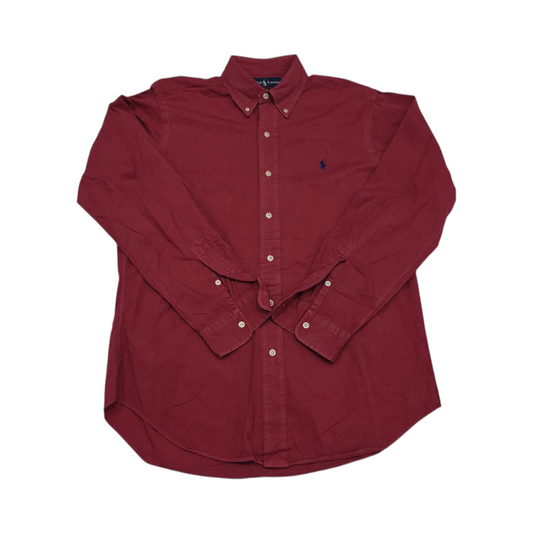 Camisa Ralph Lauren Mediana M Classic Fit Coral Pony Azul