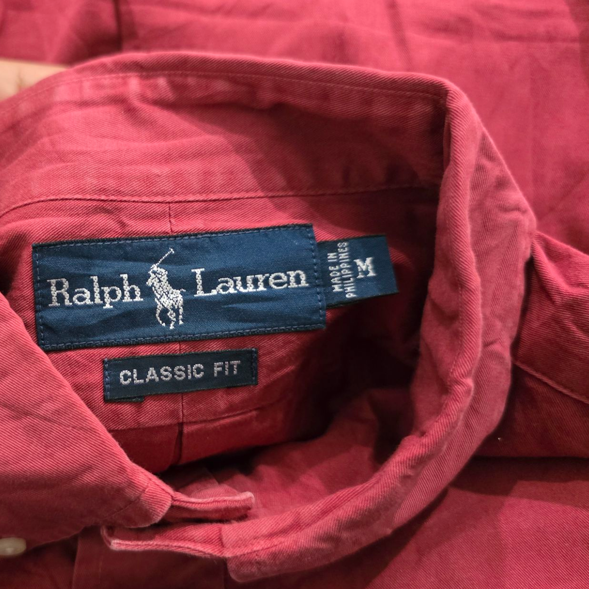 Camisa Ralph Lauren Mediana M Classic Fit Coral Pony Azul