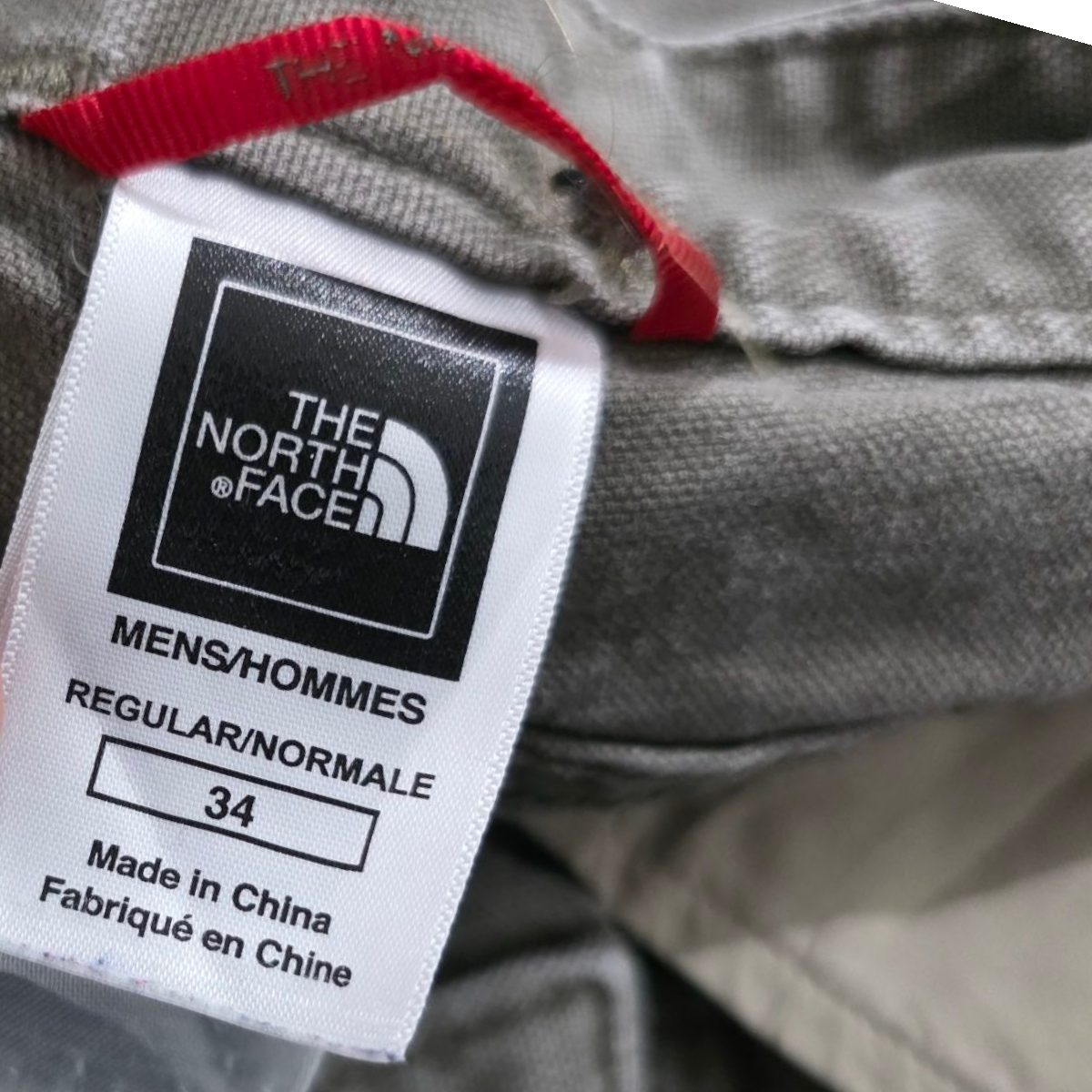 Pantalon The North Face 34x32 Recto Gris Deslavado