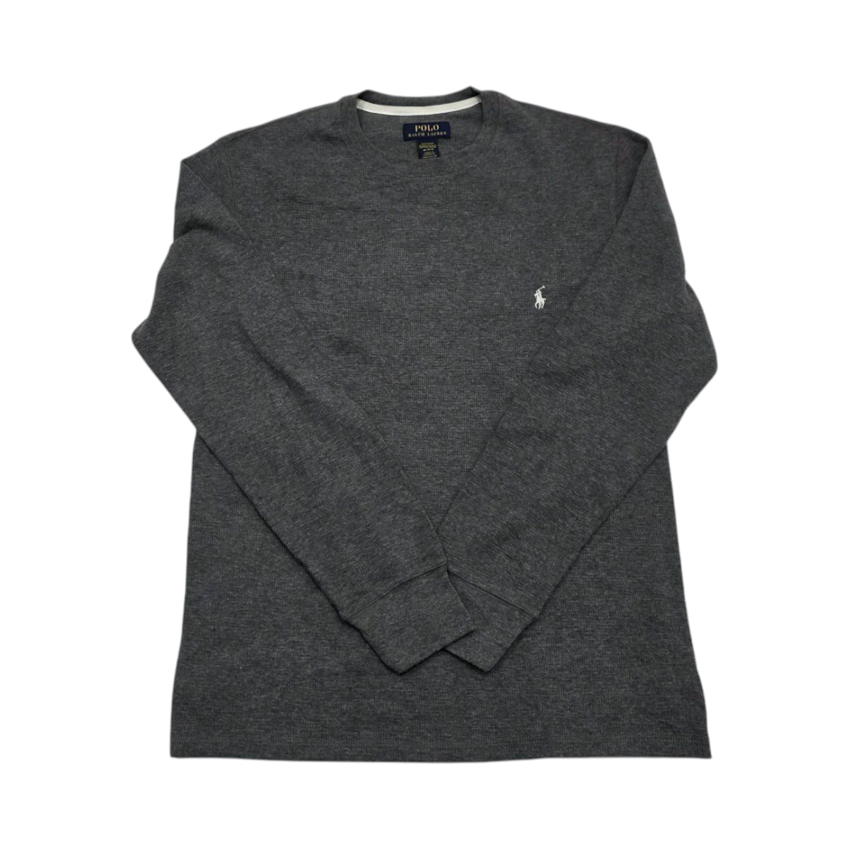 Playera Manga Larga Ralph Lauren Mdiana M Gris Oscuro