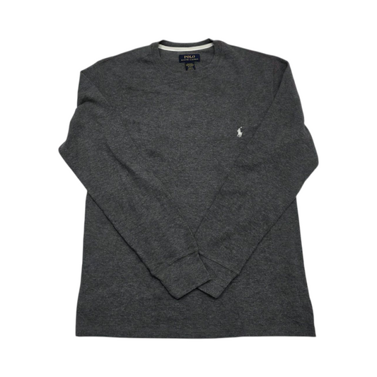 Playera Manga Larga Ralph Lauren Mdiana M Gris Oscuro