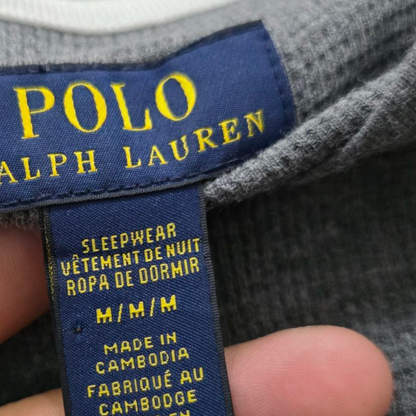 Playera Manga Larga Ralph Lauren Mdiana M Gris Oscuro