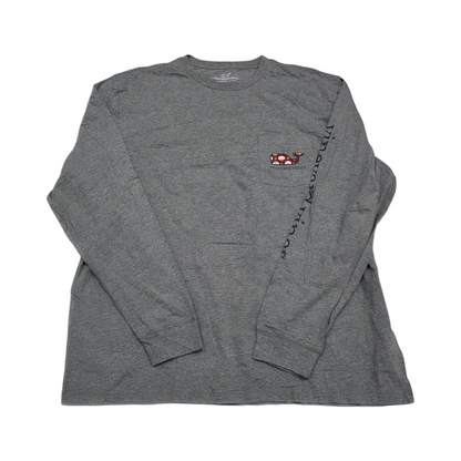 Playera Manga Larga Vineyard Vines Xgrande Xl Gris