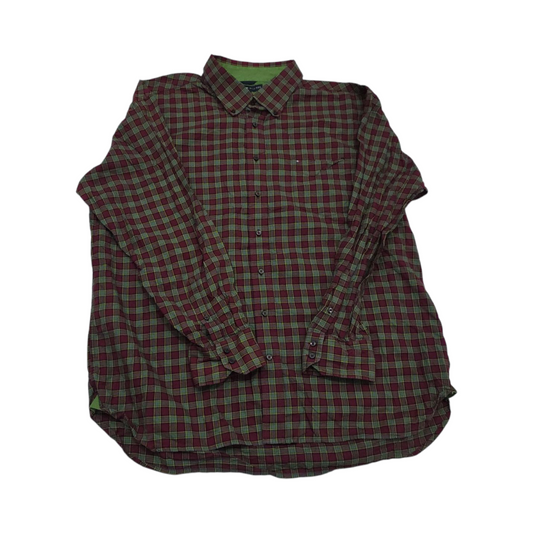 Camisa Tommy Hilfiger Xxl Cuadro Verde Rojo
