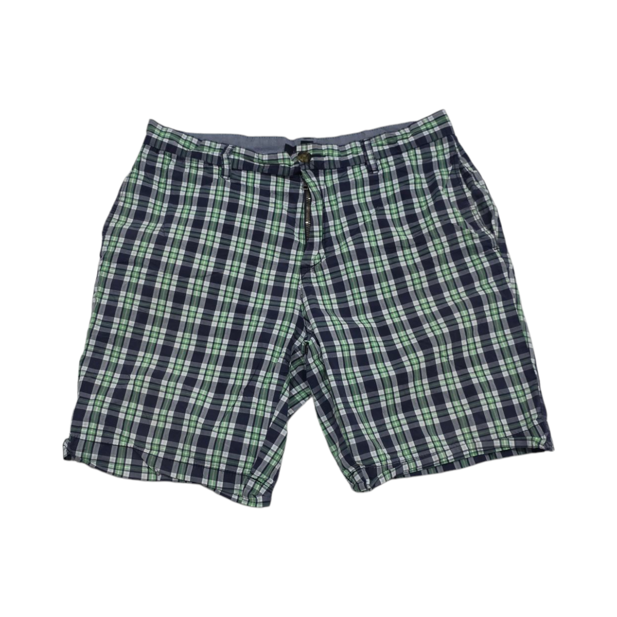 Bermuda Tommy Hilfiger Talla 33 Cuadro Verde Y Azul