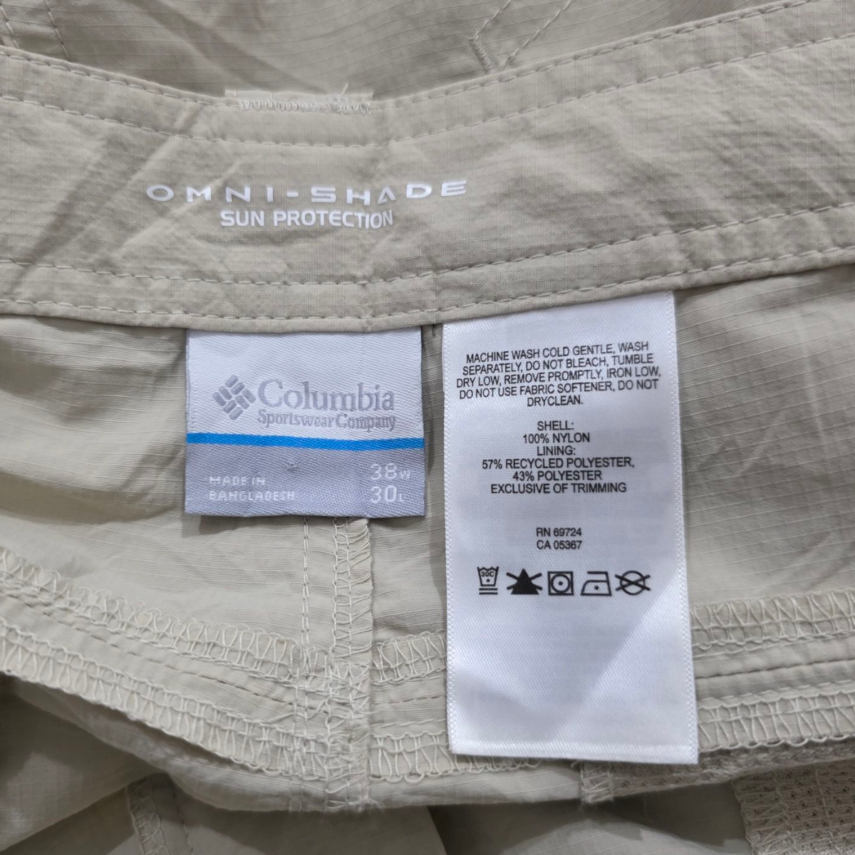 Bermuda Columbia Talla 38 Beige Oscuro