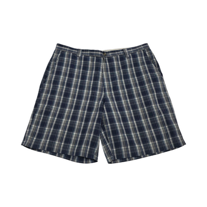 Bermuda Columbia Talla 40 Cuadro Gris Y Azul