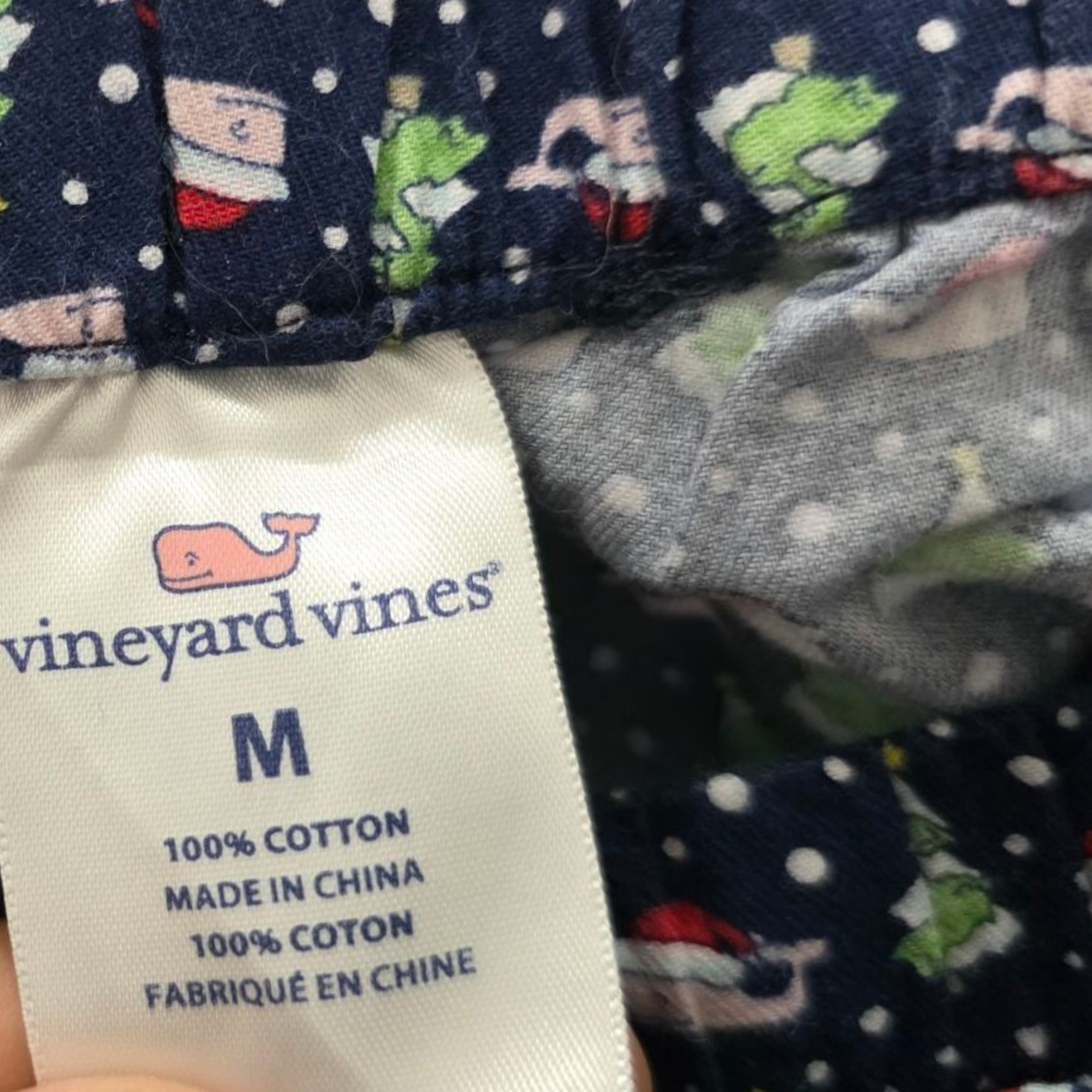 Pijama Vineyard Vines Mediana M Azul Navidad