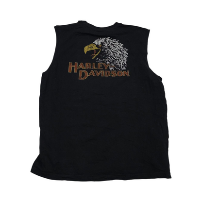 Playera Sin Mangas Harley Davidson Aguila 2xl Negra