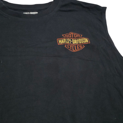 Playera Sin Mangas Harley Davidson Aguila 2xl Negra