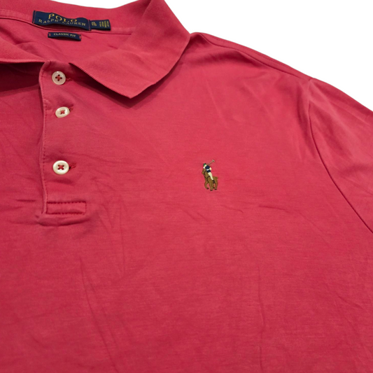 Playera Polo Classicfit Ralph Lauren Xgrandexl Coral Oscuro