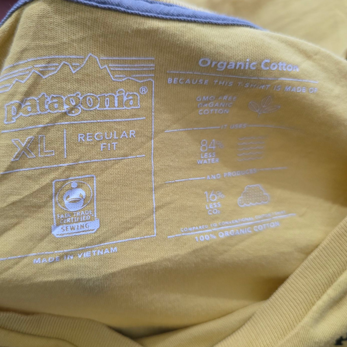 Playera Patagonia Xgrande Xl Amarillo Mostaza