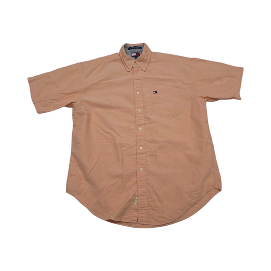 Camisa Manga Corta Vintage Tommy Hilfiger Grande L Naranja
