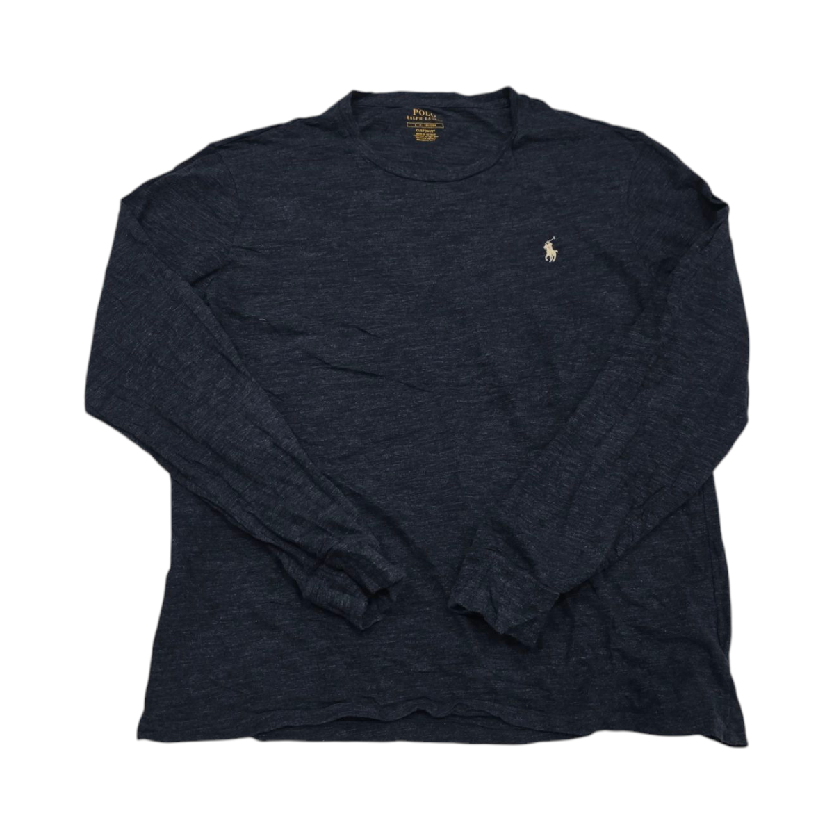 Playera Manga Larga Custum Fit Ralph Lauren Grande L Azul
