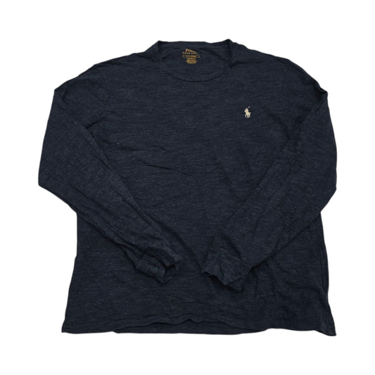 Playera Manga Larga Custum Fit Ralph Lauren Grande L Azul