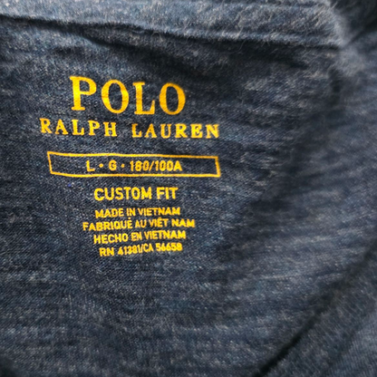 Playera Manga Larga Custum Fit Ralph Lauren Grande L Azul