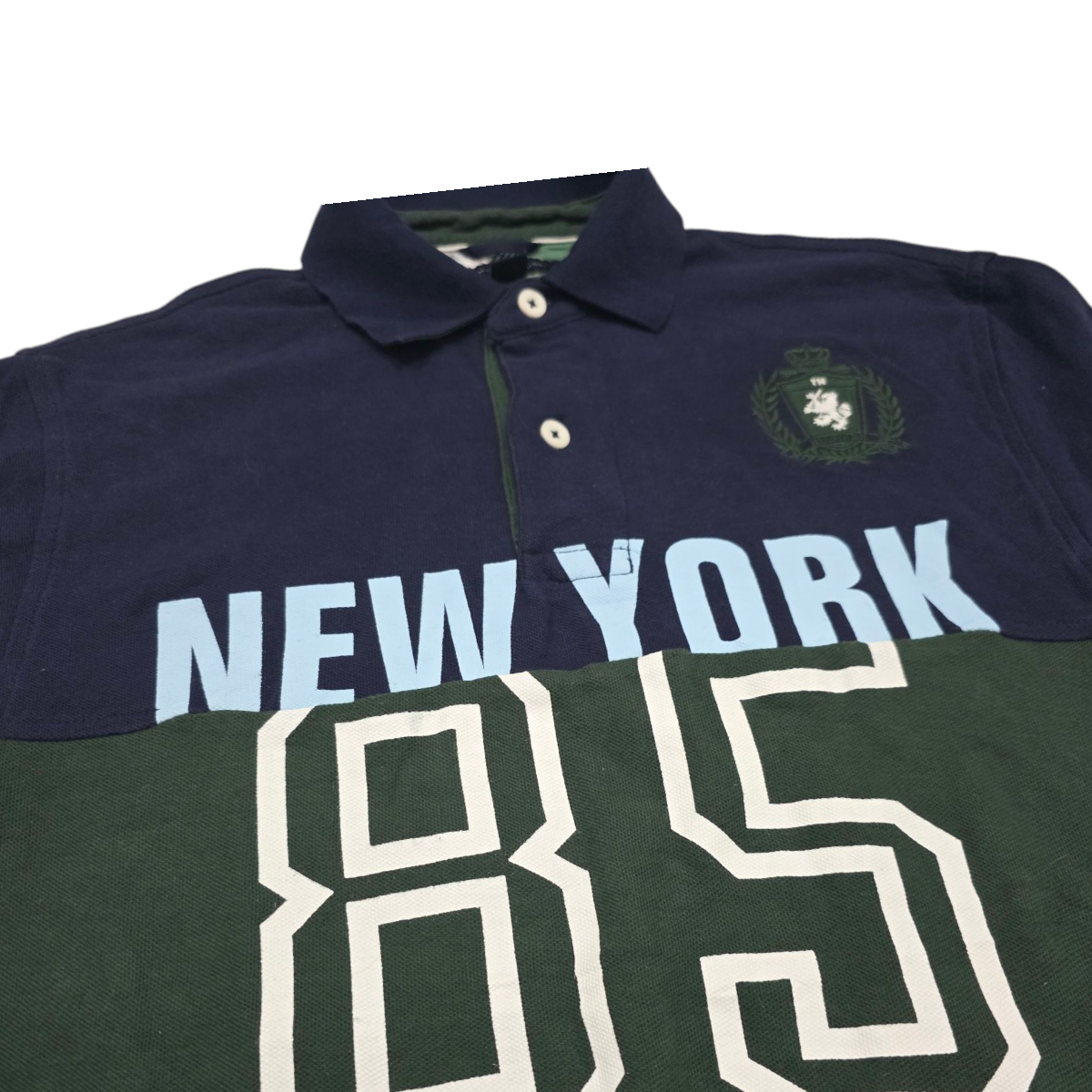 Playera Polo Tommy Hilfiger Chico S Verde Con Azul