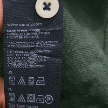 Playera Polo Tommy Hilfiger Chico S Verde Con Azul
