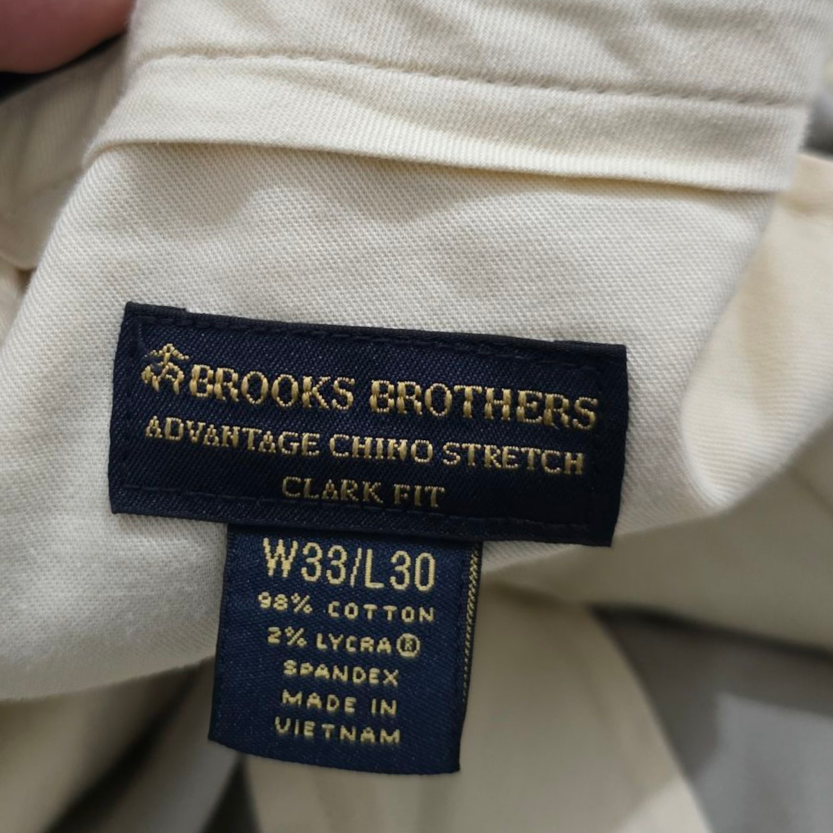 Pantalon Clark Fit Brooks Brothers 33x30 Caqui